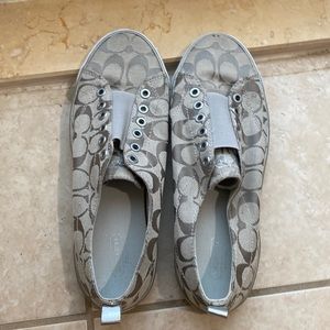 Silver coach shoes